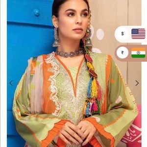 Pakistani brand Charizma lawn 3 piece